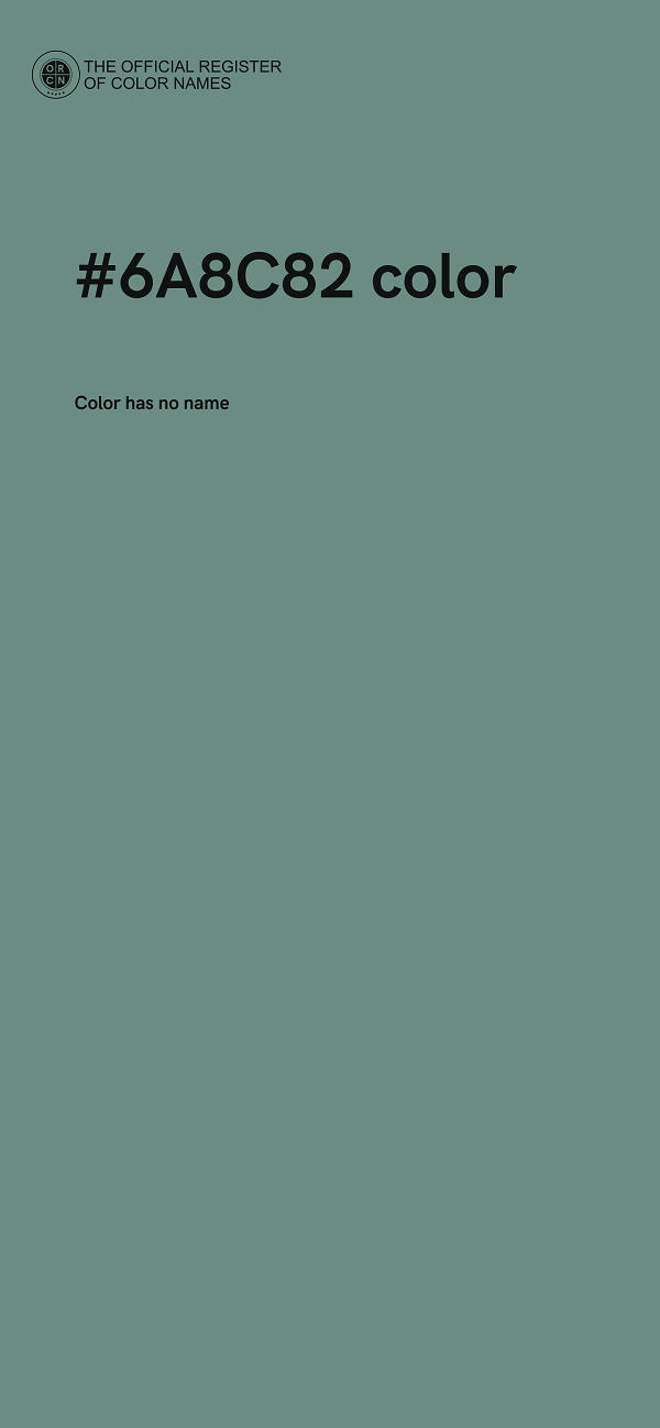 #6A8C82 color image