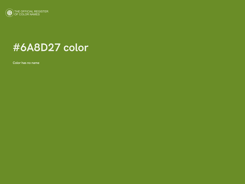 #6A8D27 color image