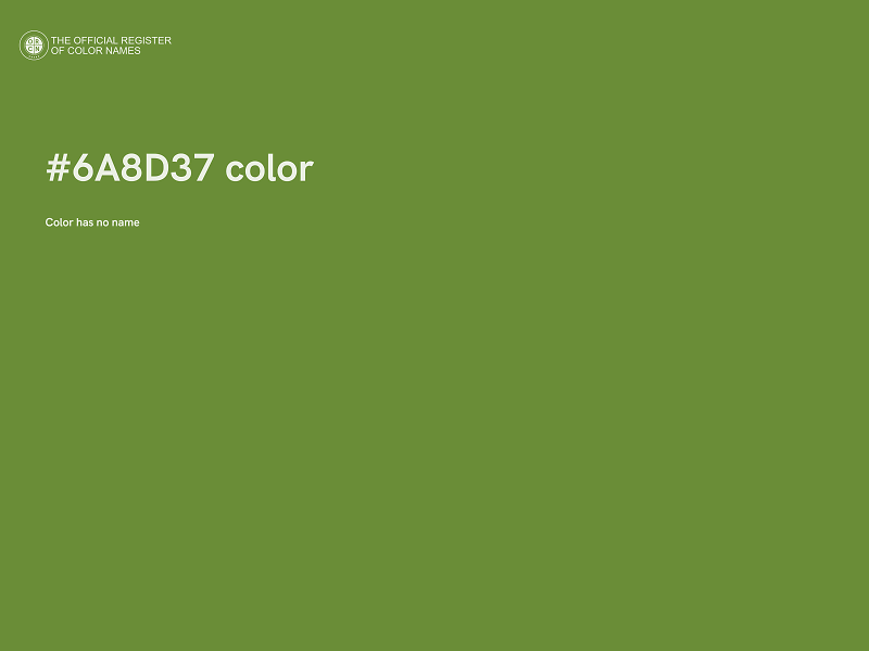 #6A8D37 color image