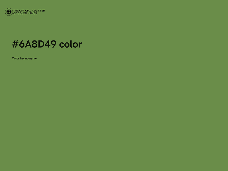 #6A8D49 color image