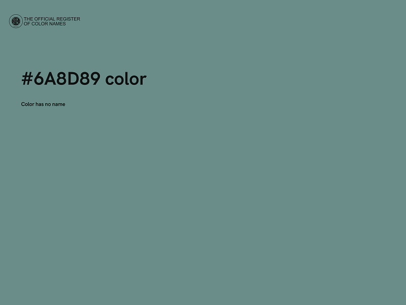 #6A8D89 color image