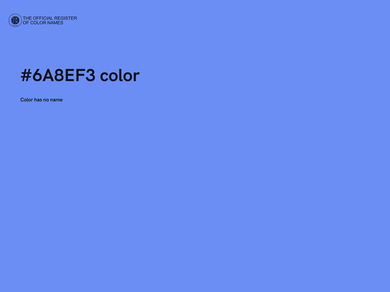 #6A8EF3 color image