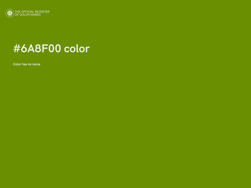 #6A8F00 color image