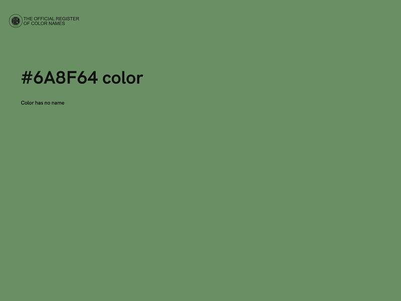 #6A8F64 color image