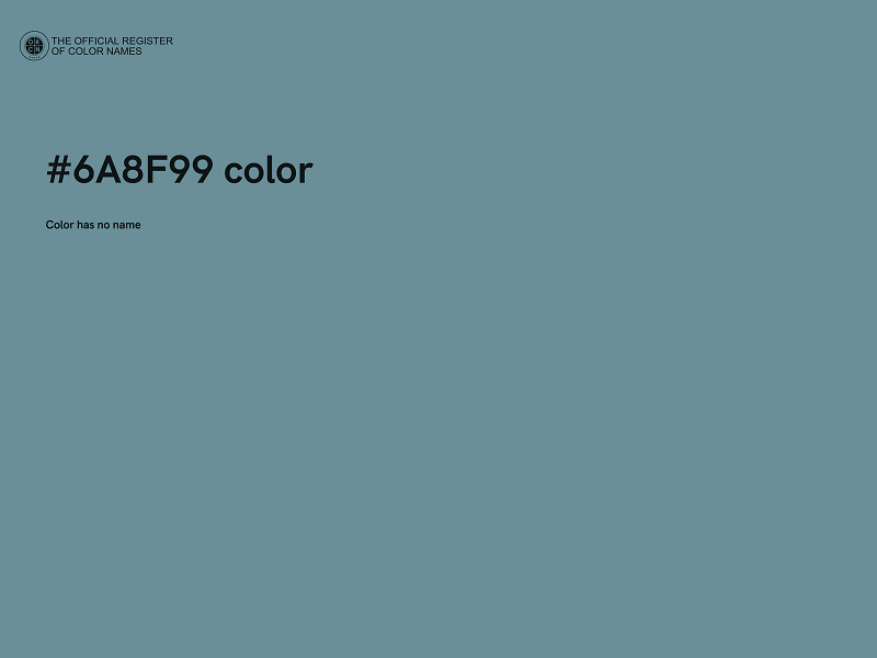 #6A8F99 color image