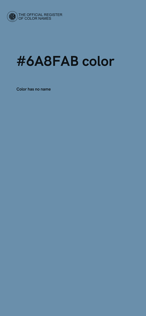 #6A8FAB color image