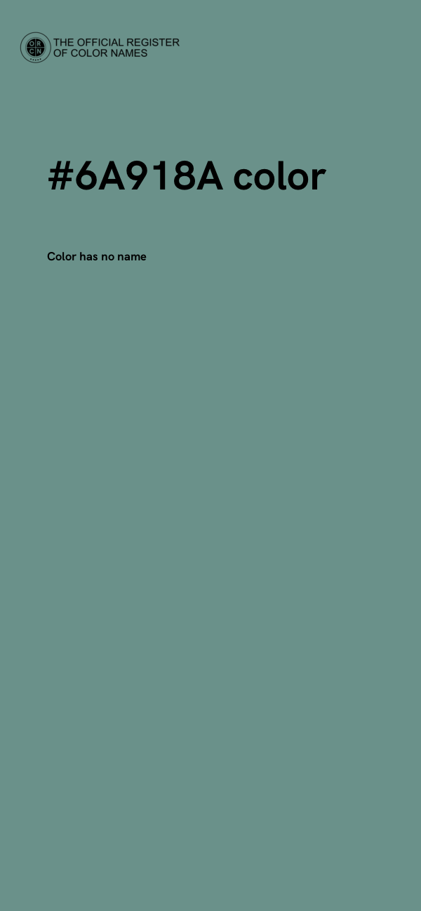 #6A918A color image