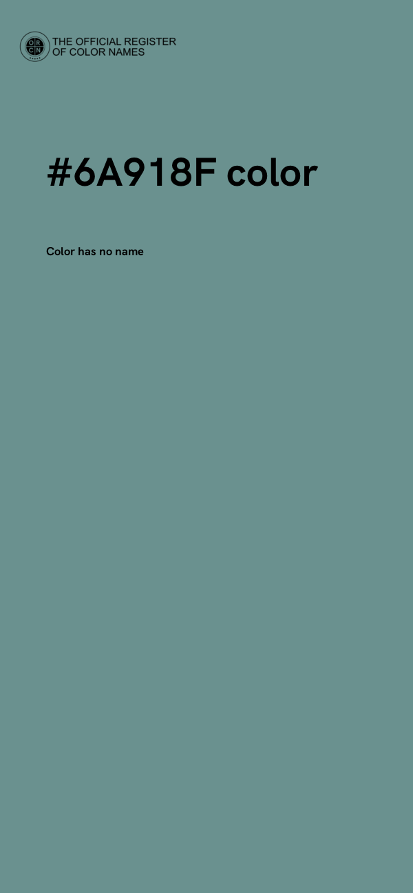 #6A918F color image