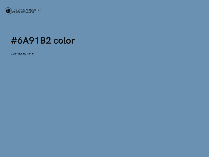 #6A91B2 color image