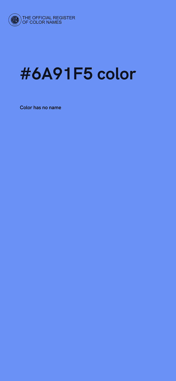 #6A91F5 color image