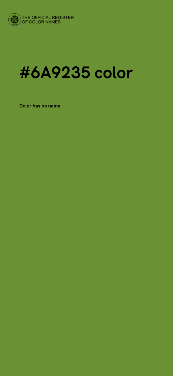 #6A9235 color image