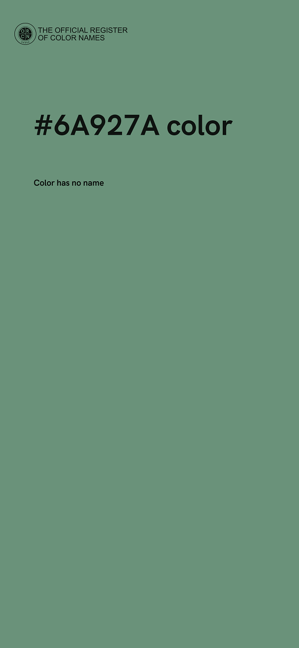 #6A927A color image