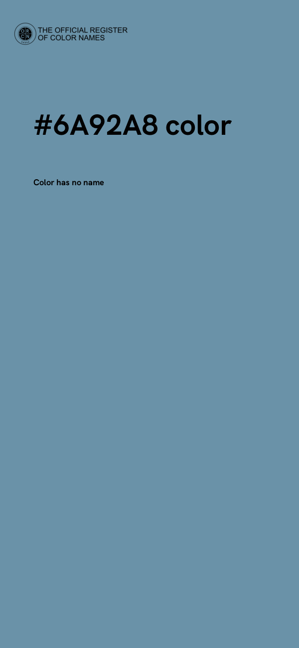 #6A92A8 color image