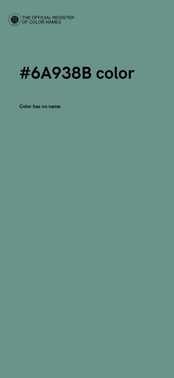 #6A938B color image