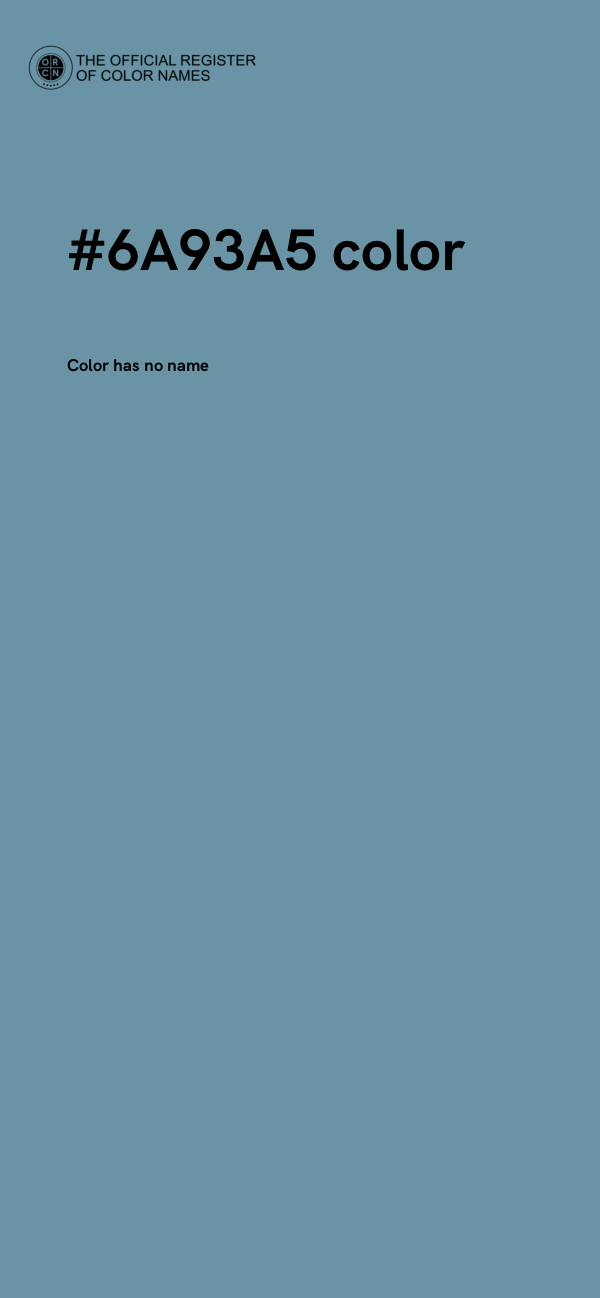 #6A93A5 color image