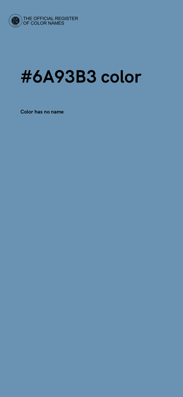 #6A93B3 color image