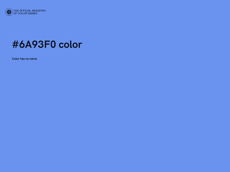 #6A93F0 color image