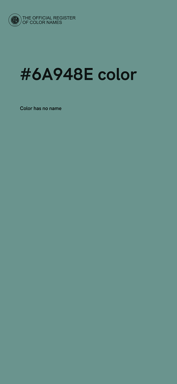 #6A948E color image