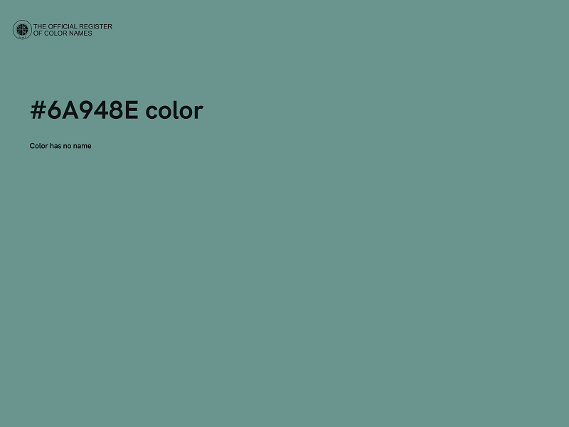 #6A948E color image