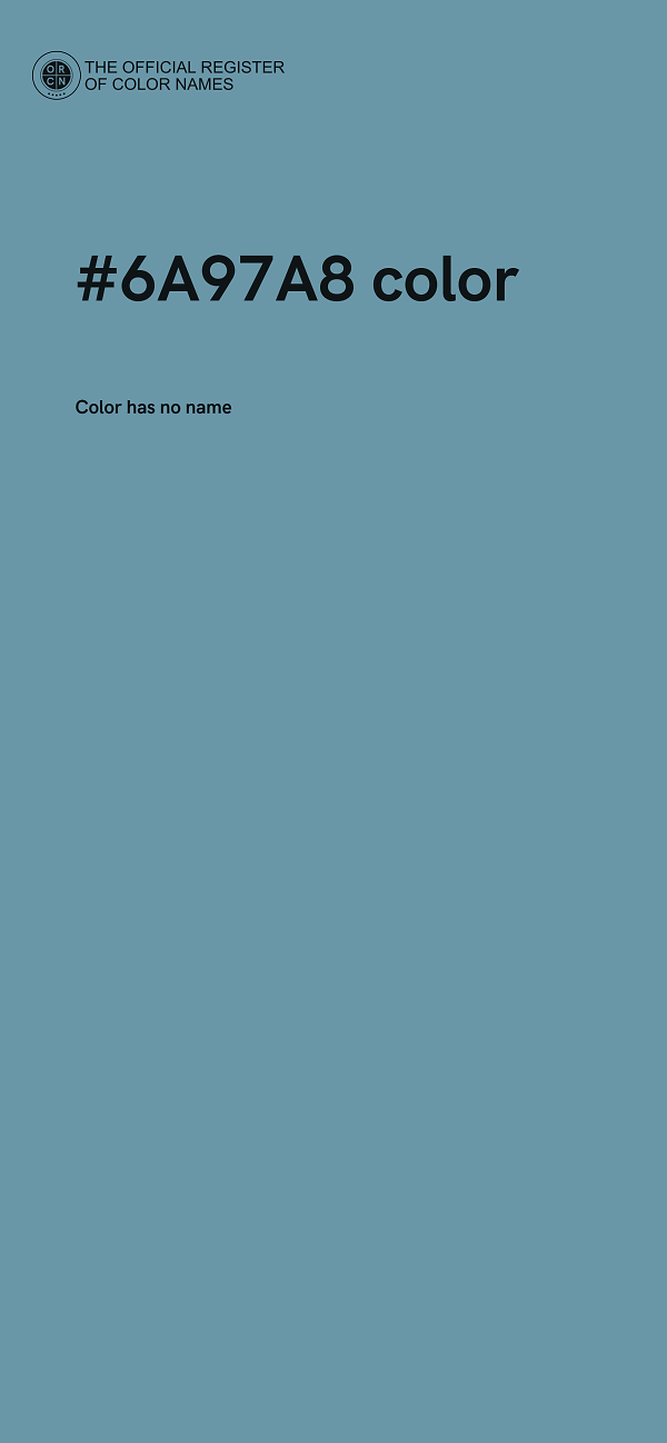 #6A97A8 color image