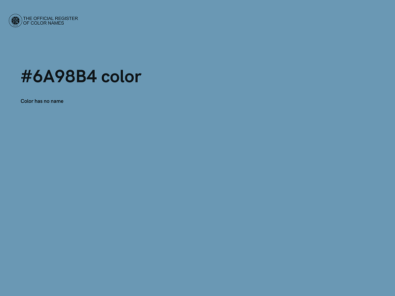 #6A98B4 color image