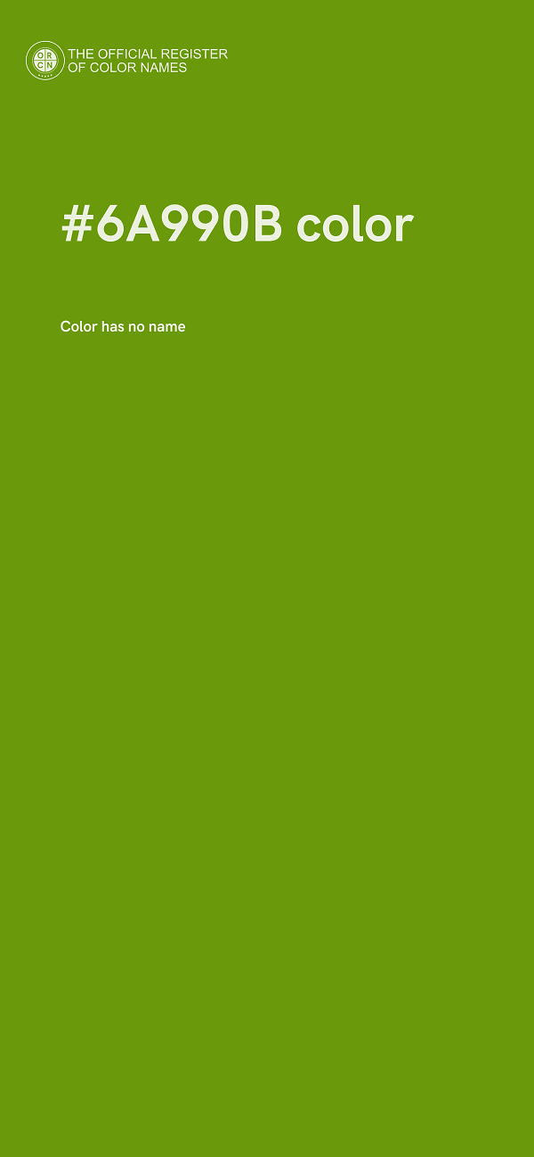 #6A990B color image