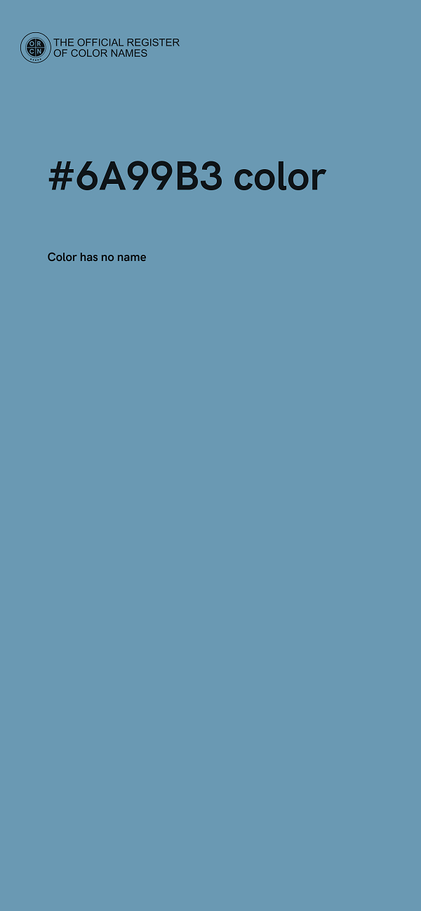 #6A99B3 color image