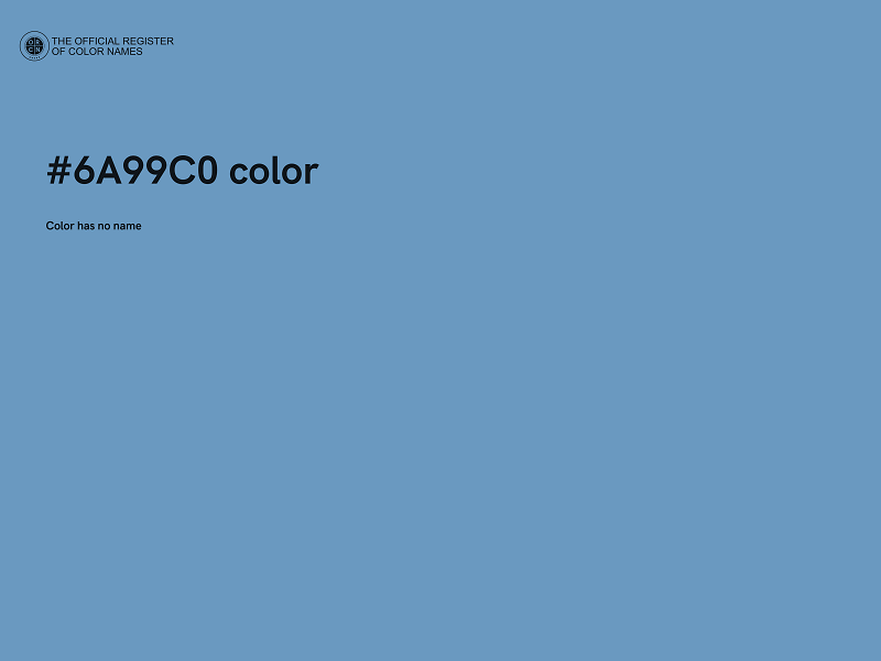 #6A99C0 color image