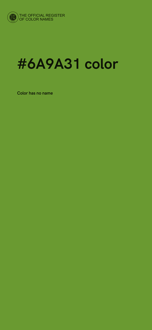 #6A9A31 color image