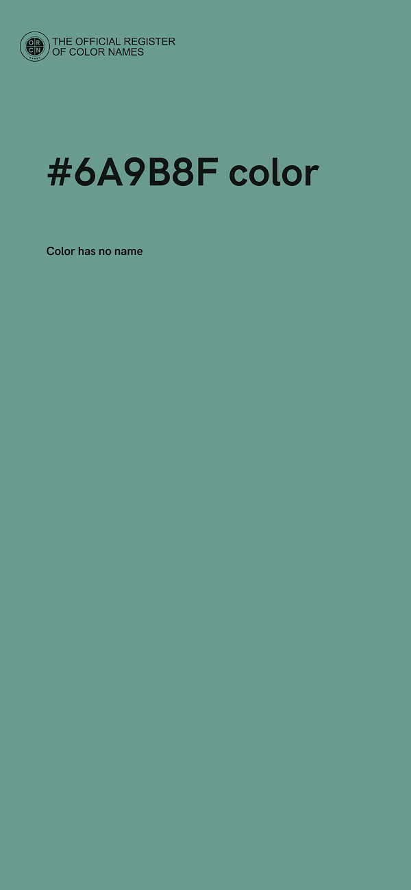 #6A9B8F color image