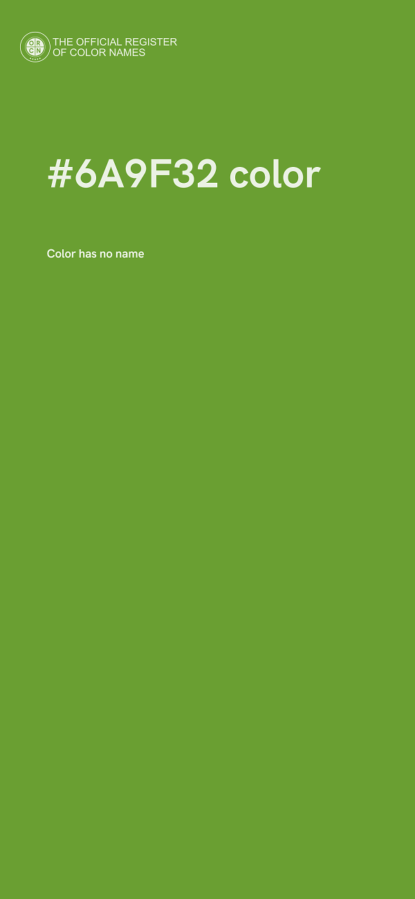 #6A9F32 color image