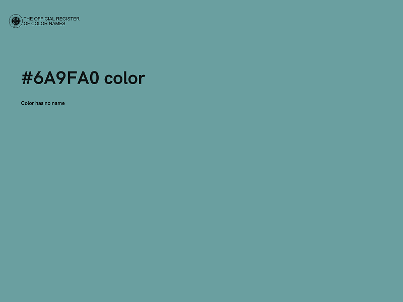 #6A9FA0 color image