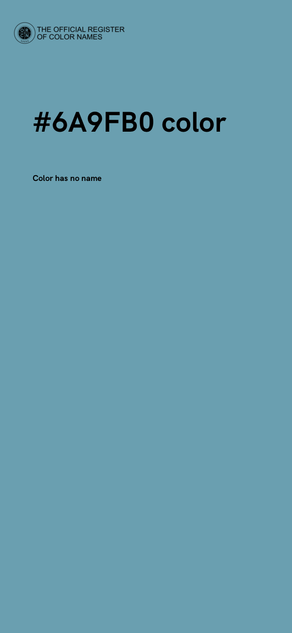 #6A9FB0 color image
