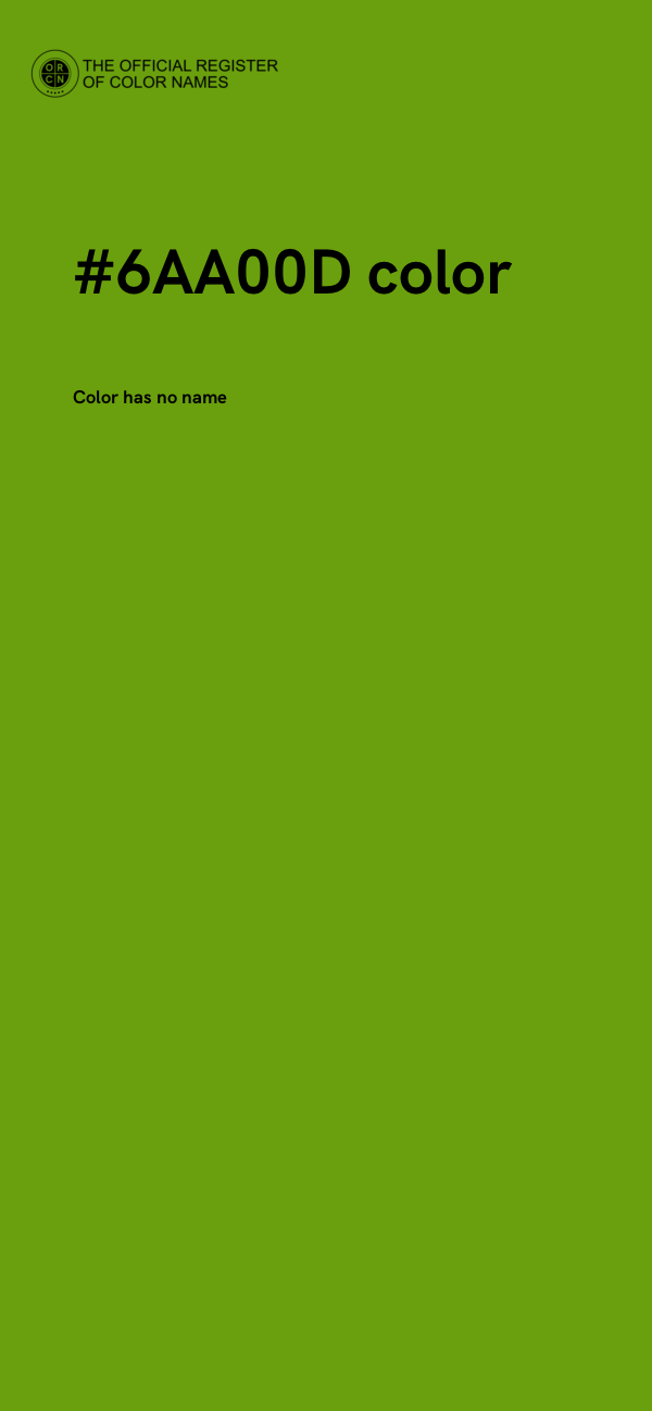 #6AA00D color image