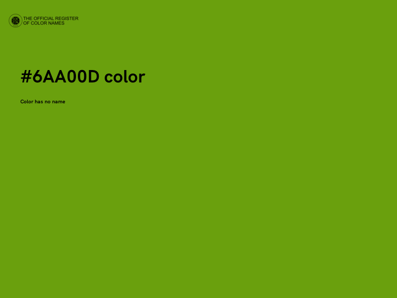 #6AA00D color image