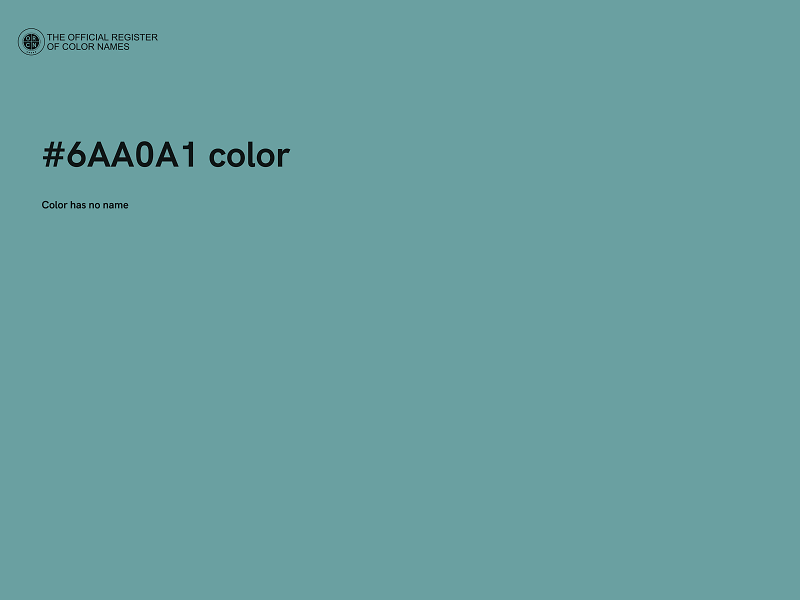 #6AA0A1 color image