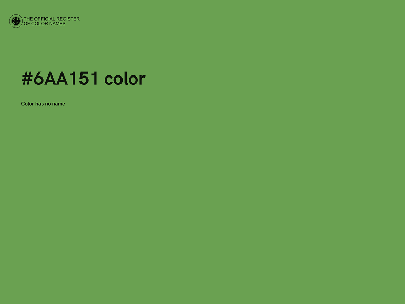 #6AA151 color image