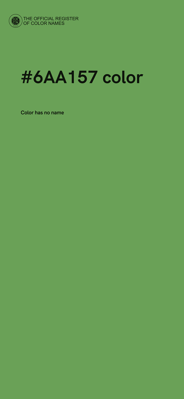 #6AA157 color image
