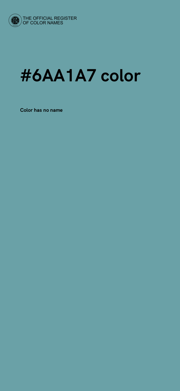 #6AA1A7 color image