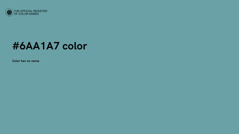 #6AA1A7 color image