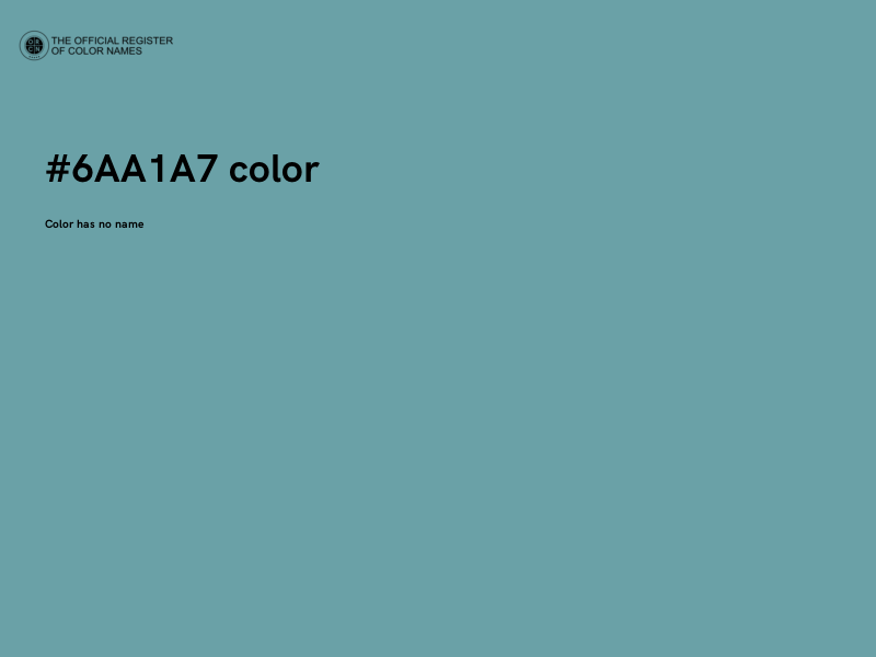 #6AA1A7 color image