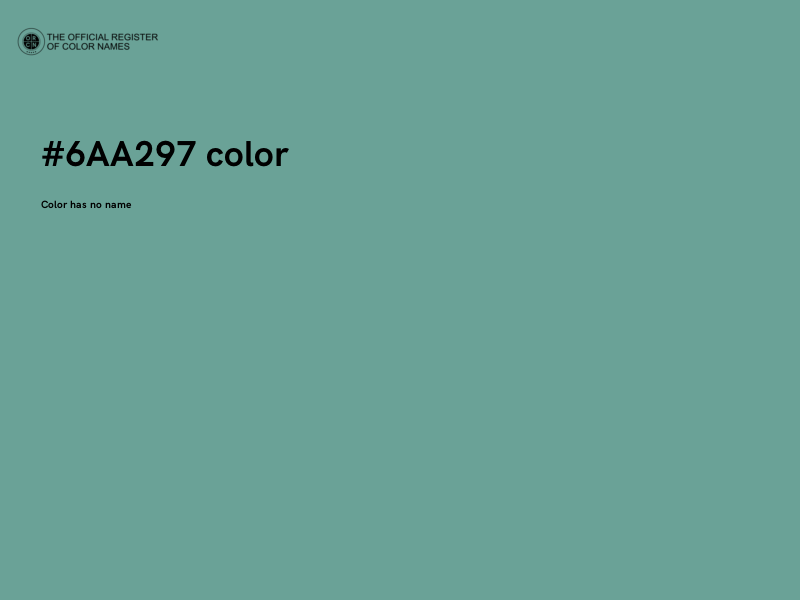 #6AA297 color image