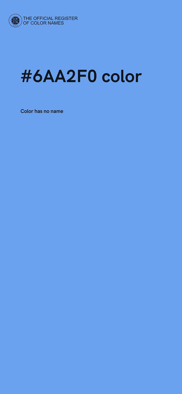 #6AA2F0 color image