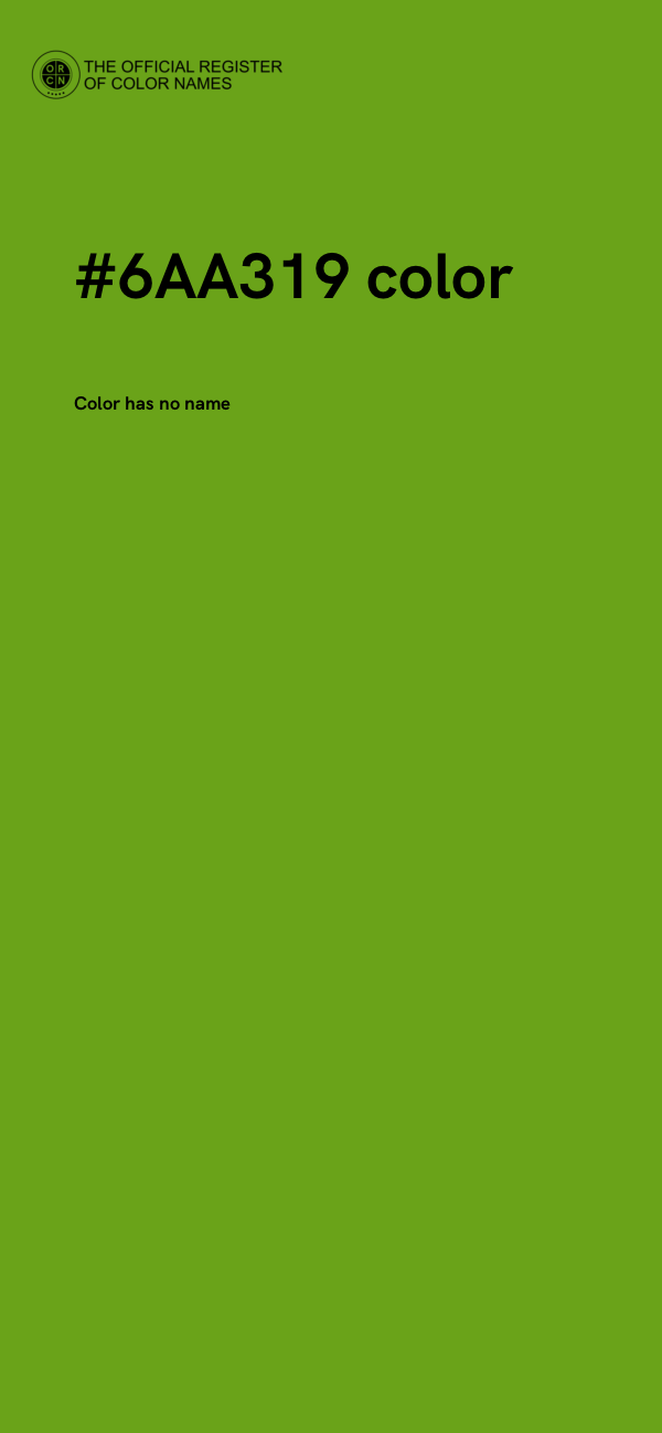 #6AA319 color image