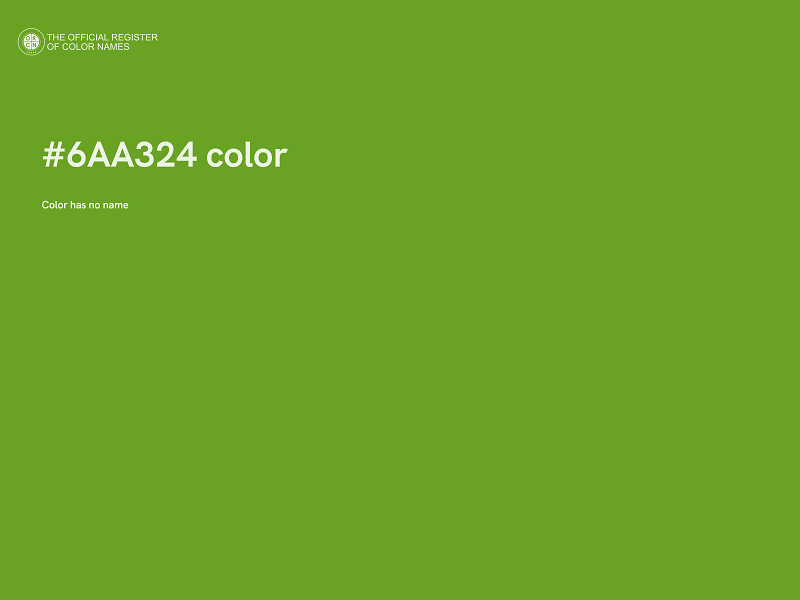 #6AA324 color image