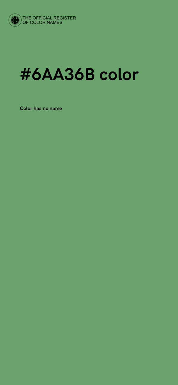 #6AA36B color image