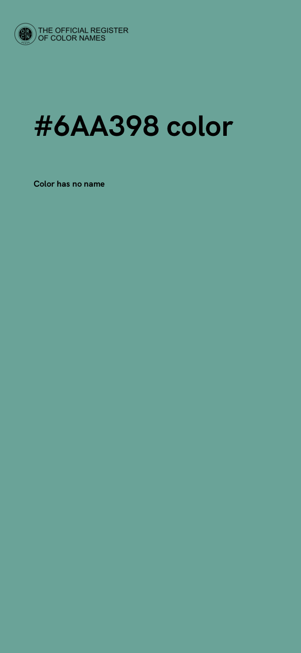 #6AA398 color image