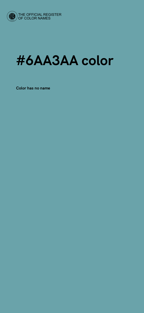 #6AA3AA color image