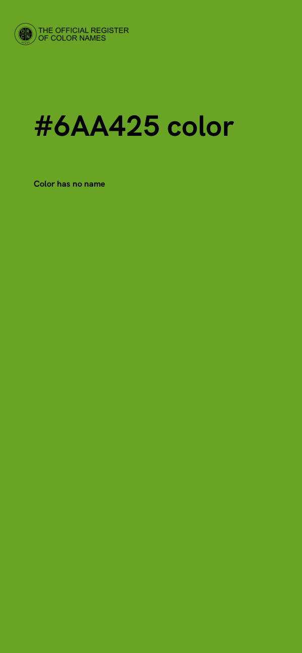 #6AA425 color image