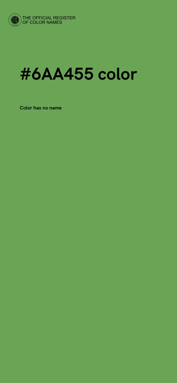 #6AA455 color image